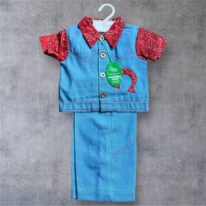 Vintage Tiny Tots Original Children's Western Wear Two Piece Outfit